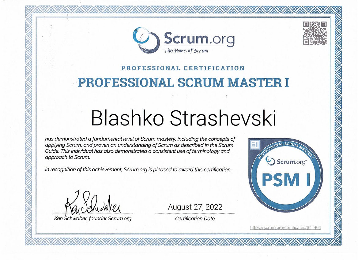 Professional Scrum Master I